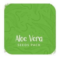 des graines pack de aloès Vera pour croissance, étiquette vecteur