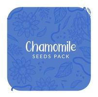 des graines pack de camomille, croissance fleurs vecteur