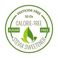 calorie gratuit stevia édulcorant pour équilibré régime vecteur