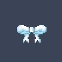 blanc arc attacher dans pixel art style vecteur