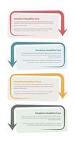 texte présentation verticale infographie modèle avec La Flèche forme vecteur