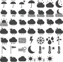 ensemble d'icônes météo vecteur