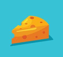 fromage dessin animé. main tiré isolé vecteur illustration