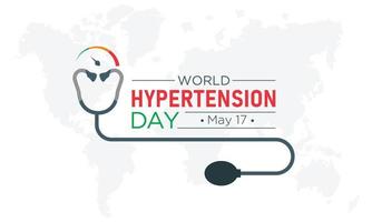 monde hypertension journée est observé chaque année sur 17e peut. vecteur modèle pour hypertension journée conscience bannière.