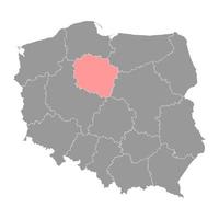 kuyavian poméranien voïvodie carte, Province de Pologne. vecteur illustration.