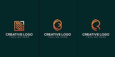 une collection de Créatif et minimaliste c b logo dessins vecteur