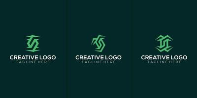 une collection de Créatif et minimaliste sq q s logo dessins vecteur