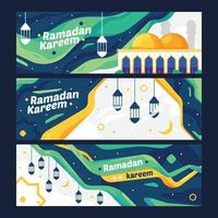 collection de bannières ramadan kareem vecteur