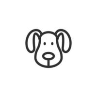 chien icône, isolé chien signe icône, vecteur illustration