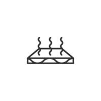 chauffage icône, isolé chauffage signe icône, vecteur illustration