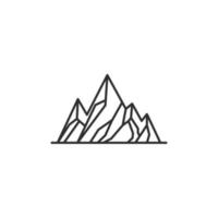 Montagne icône, isolé Montagne signe icône, vecteur illustration
