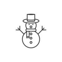 bonhomme de neige icône, isolé bonhomme de neige signe icône, vecteur illustration