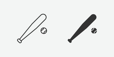 illustration vectorielle du symbole d & # 39; icône de baseball vecteur
