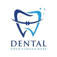 dentaire, dentisterie, dent logo conception vecteur