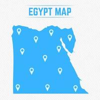 carte simple de l'egypte avec des icônes de la carte vecteur