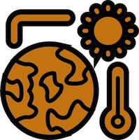 conception d'icône de vecteur de réchauffement climatique