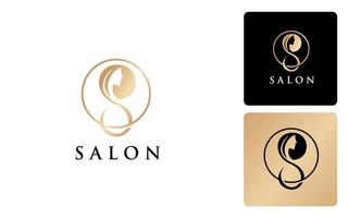 luxe salon beauté logo conception vecteur