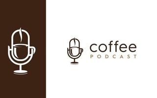 café Pause Podcast logo vecteur