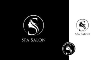 spa salon moderne et luxe logo vecteur