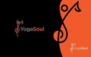 yoga âme moderne logo vecteur
