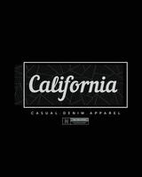 Californie Vêtements typographie, slogan et abstrait conception vecteur illustration