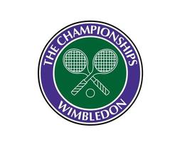 Wimbledon le championnats logo symbole tournoi ouvert tennis conception vecteur abstrait illustration