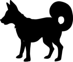 vecteur silhouette de chien sur blanc Contexte