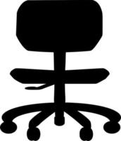 vecteur silhouette de Bureau chaise sur blanc Contexte