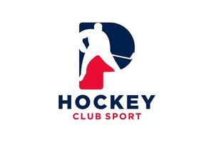 vecteur initiales lettre p avec le hockey Créatif géométrique moderne logo conception.