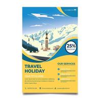 France Voyage vacances tour guider prospectus modèle conception vecteur