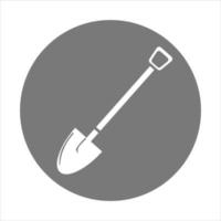 simple pelle icône illustration concept d'outils de travail vecteur