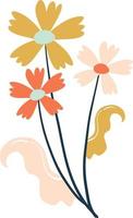 doux pastel printemps fleurs illustration vecteur