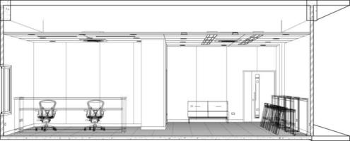 3d illustration du projet de construction vecteur