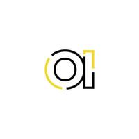 abstrait lettre oi logo conception avec ligne lien pour La technologie et numérique affaires entreprise. vecteur