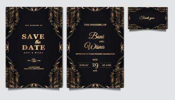 invitation mariage luxe vecteur