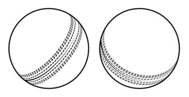 criquet Balle icône. été équipe des sports. isolé vecteur sur blanc Contexte