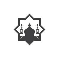 islamique mosquée logo conception vecteur modèle illustration