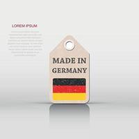 pendre étiquette fabriqué dans Allemagne avec drapeau. vecteur illustration