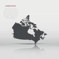 Canada carte icône dans plat style. Canada illustration pictogramme. pays la géographie signe affaires concept. vecteur