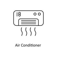 air Conditionneur vecteur contour Icônes. Facile Stock illustration Stock