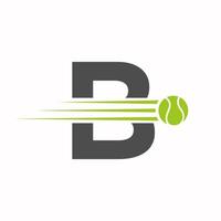 initiale lettre b tennis logo. tennis des sports logotype symbole modèle vecteur