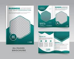 4 page affaires ou entreprise brochure modèle conception vecteur