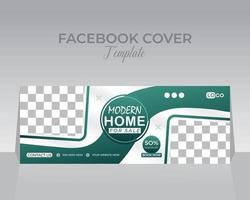 moderne réel biens Facebook couverture modèle vecteur