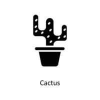 cactus vecteur solide Icônes. Facile Stock illustration Stock