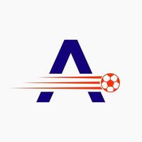 initiale lettre une football Football logo. football club symbole vecteur