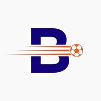 initiale lettre b football Football logo. football club symbole vecteur