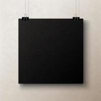 noir carré pendaison papier maquette vecteur