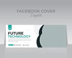 La technologie Facebook couverture modèle conception vecteur