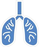 conception d'icône de vecteur de poumons