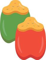 illustration vectorielle de capsicum sur fond.symboles de qualité premium.icônes vectorielles pour le concept et la conception graphique. vecteur